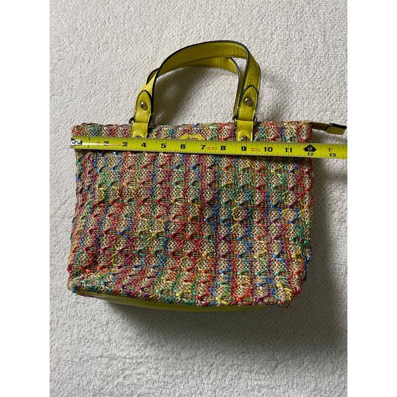 VTG Juicy Couture Summer Small Tote Straw Woven Gold Y2K Coastal Hawaii - Picture 14 of 16